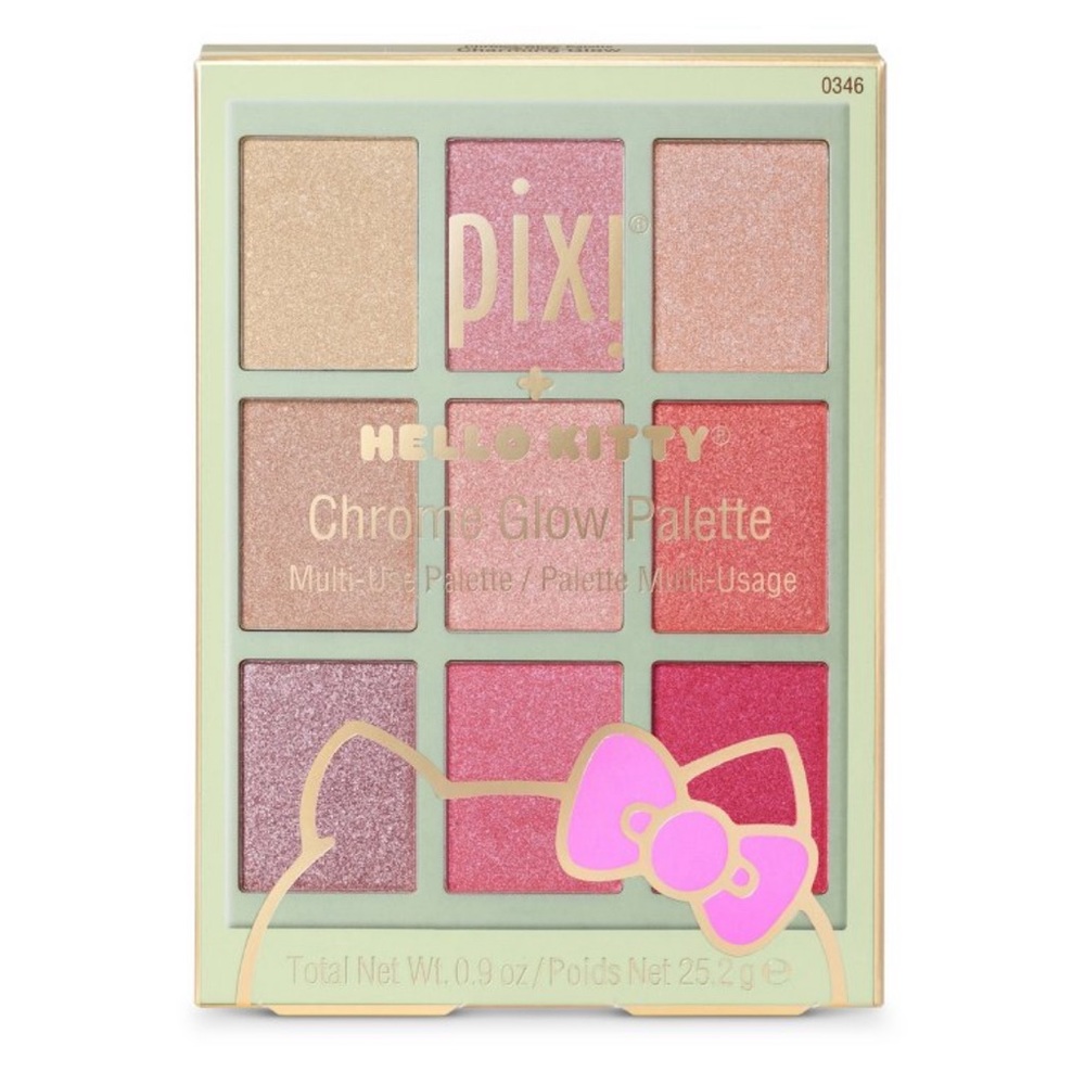 Pixi + Hello Kitty Chrome Glow Palette Multi-Use Palette Eyes Cheeks Lips NIB - Picture 4 of 12